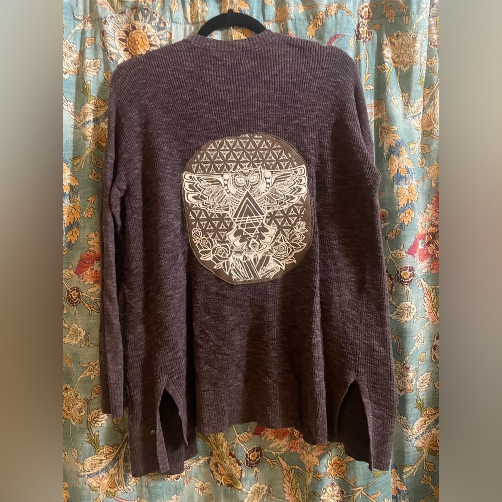 Sacred Geometry Owl Cardigan